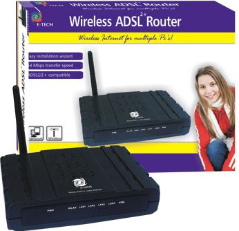 E-Tech Wireless ADSL 2+ Modem router Annex B
