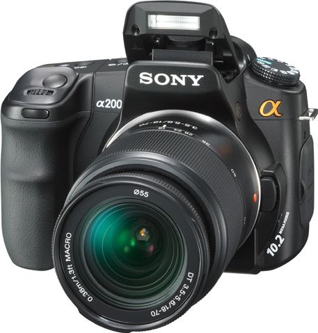 Sony α DSLR-A200 + DT 18-70mm zwart