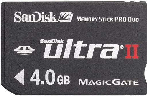 Sandisk Ultra II Memory Stick PRO Duo 4GB