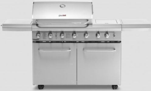 Grandhall Professional 584 gasbarbeque / rvs / metaal / vierkant