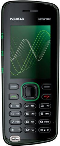 Nokia 5220 XpressMusic blauw, groen, rood