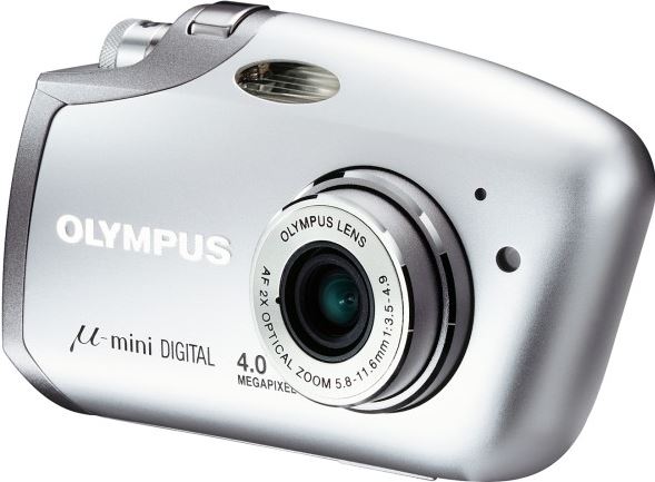 Olympus µ-mini Digital wit, oranje, rood, zilver