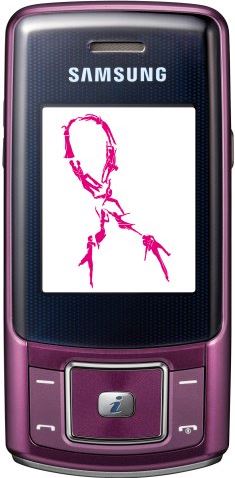 Samsung M620 Pink Ribbon roze