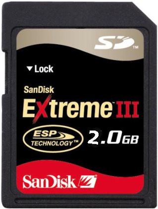 Sandisk SD Extreme III (2 GB)