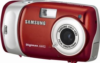 Samsung Digimax A402 rood