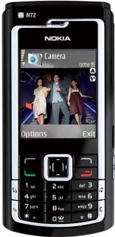 Nokia N72 zwart, roze