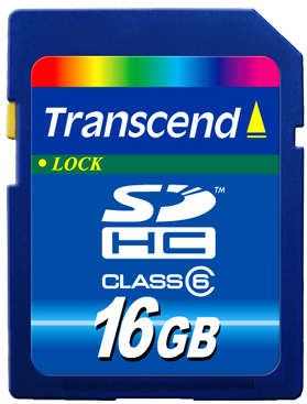 Transcend SDHC Card 16GB class 6