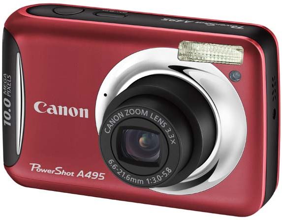 Canon PowerShot A495 rood