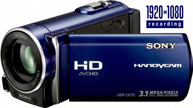 Sony HDR-CX115E blauw