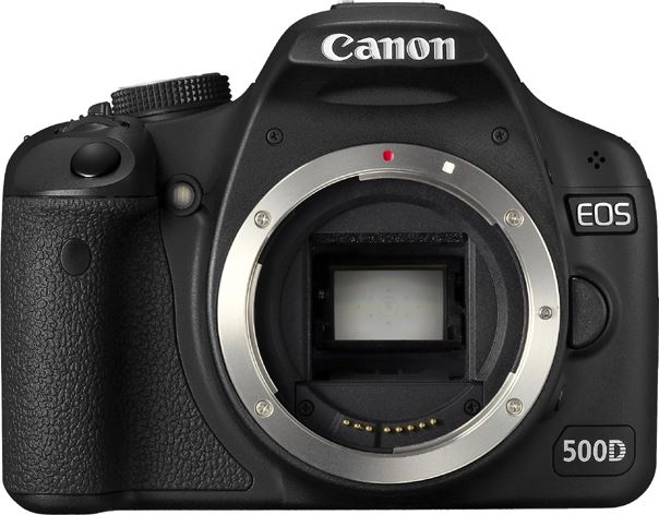 Canon EOS 500D + EF-S 18-135mm zwart