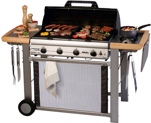 Campingaz Adelaide 4 Classic L Deluxe gasbarbeque / zwart, rvs / rvs / rechthoekig