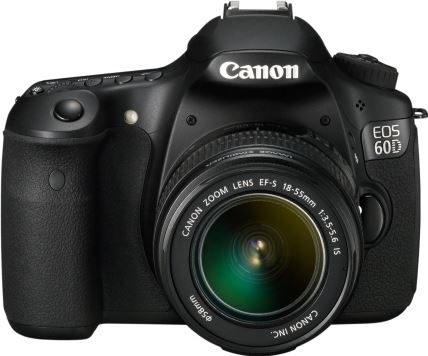 Canon EOS 60D + EF-S 18-55mm + EF-S 55-250mm zwart