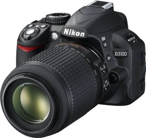 Nikon D3100 + AF-S DX NIKKOR 18-55mm + AF-S DX VR NIKKOR 55-200mm zwart