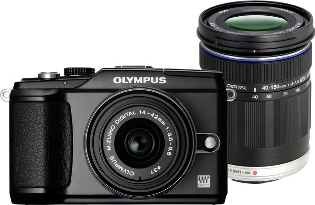 Olympus PEN E-PL2 + M.ZUIKO ED 14‑42mm + M.ZUIKO ED 40‑150mm zwart