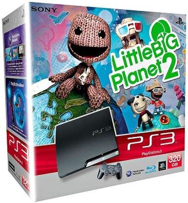 Sony PlayStation 3 Slim 320GB + Little Big Planet 2 320GB / zwart / 1