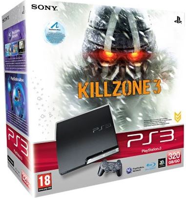 Sony PlayStation 3 320 GB + Killzone 3 320GB / zwart / Killzone 3