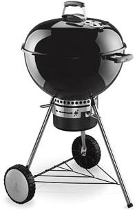 Weber One-Touch Premium 57cm Gourmet (kap)hout barbecue / zwart, rvs / staal / rond