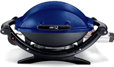 Weber Q100 gasbarbeque / blauw / aluminium / rechthoekig