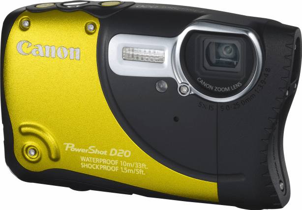 Canon PowerShot D20 geel