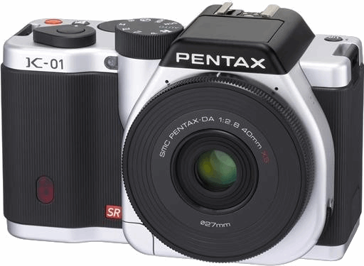 Pentax K-01 + SMC PENTAX-DA 40mm zwart, zilver