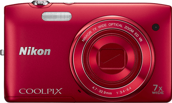 Nikon COOLPIX S3500 rood
