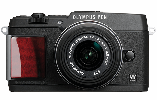 Olympus PEN E-P5 + M.ZUIKO ED 14‑42mm zwart, hout