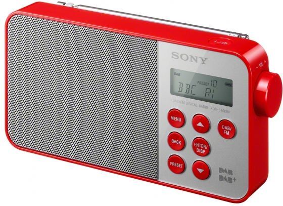 Sony XDR-S40 DAB+/DAB/FM digitale radio rood
