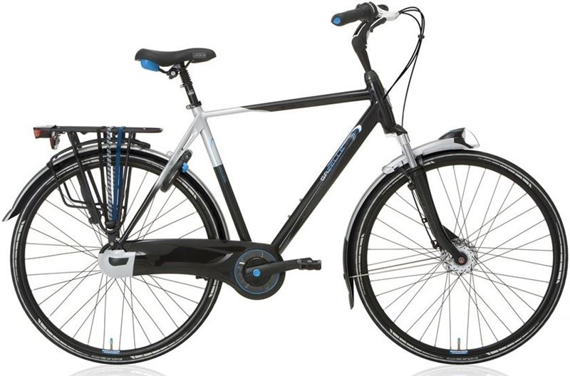 Gazelle Eclipse Limited Edition (heren/2014) zilver, zwart / 49 cm, 53 cm, cm, 61 cm, 65 cm / heren fietsen kopen? | Archief | Kieskeurig.nl | helpt je kiezen