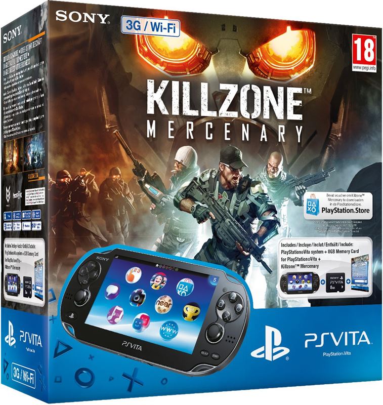 Sony PlayStation Vita WiFi + Killzone: Mercenary Voucher + 16GB Memory Card