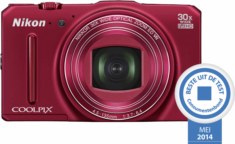 Nikon COOLPIX S9700 rood