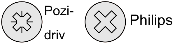Pozidiv- en philipsschroefkop