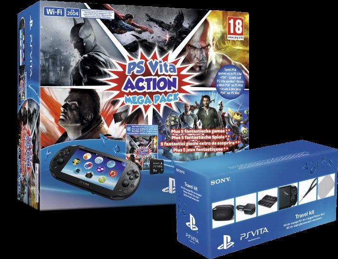 Sony PS Vita Action Mega Pack + Travel kit