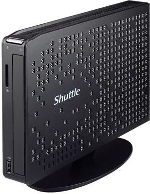 Shuttle Barebone Ultra Slim fanless Black: CEL/J1900/1x8GB SO-DIMM DDR3L/ HDMI+DP+D-sub/5xUSB/2.5 bay/Gb LAN/WLAN/Card R/ 1.5 litre/ext 40W