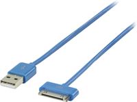 Valueline USB sync & charge-kabel 30-pins dock mannelijk - USB A mannelijk 2,00 m blauw