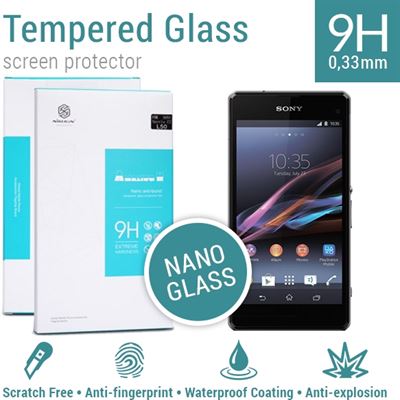 Nillkin Screen Protector Tempered Glass 9H Nano Sony Xperia Z1 Compact screen protector kopen? | Kieskeurig.nl | helpt je