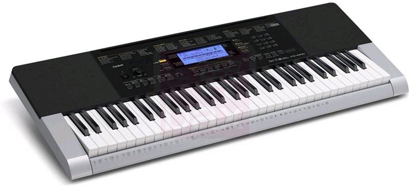 Casio CTK-4400 Keyboard Zilver, Zwart Aantal toetsen: 61 incl. netvoeding