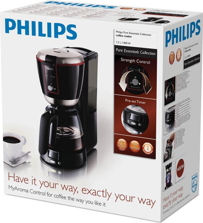 Ontwikkelen Haalbaarheid eenzaam Philips Pure Essentials HD769290 zwart, rvs, rood | Reviews | Archief |  Kieskeurig.nl