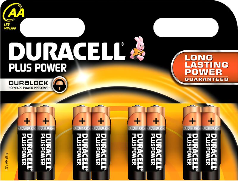 Duracell AA Plus Power batterijen (8 stuks)