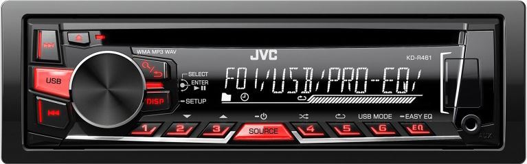 JVC KD-R461E - Autoradio Enkel DIN - USB - CD - Rood