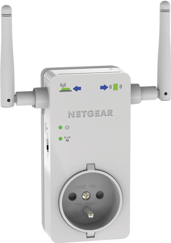 Netgear WN3100RP WiFi Range Extender N300- 1 Fast Ethernet poort met geïntegreerd stopcontact