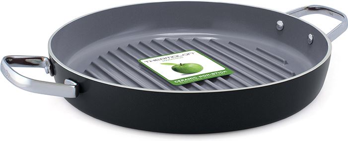 Greenpan Essentials Grill Pan - Rond - Inductie - 28 cm - Grijs