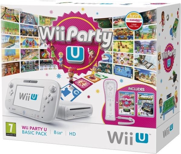 Nintendo Wii Party U: Basic Pack 8GB / wit / 2