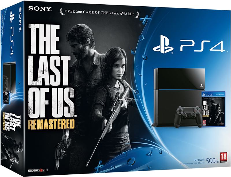 Sony PS4 + The Last Of Us Remastered 500GB / zwart / The Last Of Us Remastered