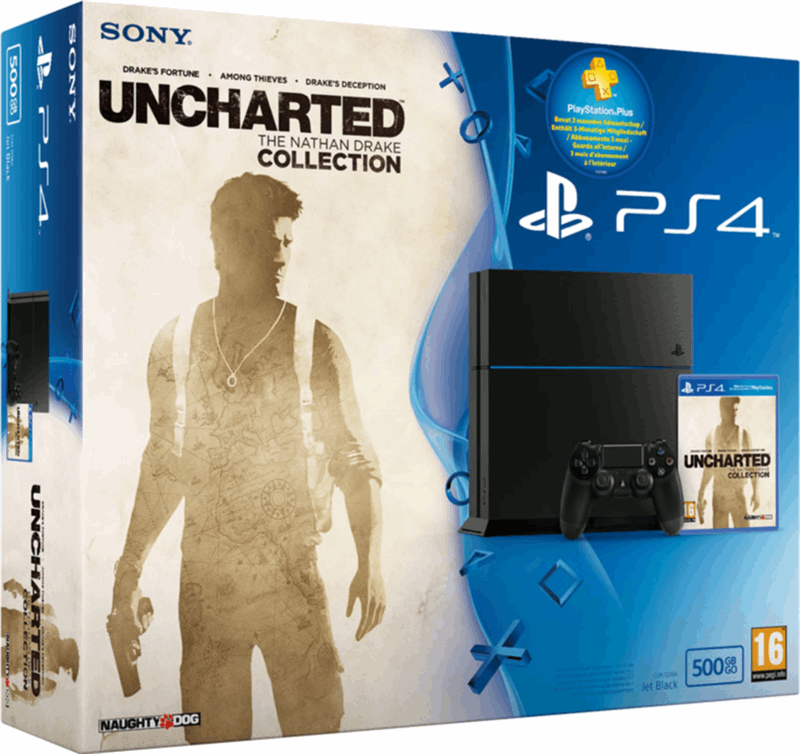 Sony Uncharted: The Nathan Drake Collection PS4 bundle 500GB / zwart / Uncharted: The Nathan Drake Collection