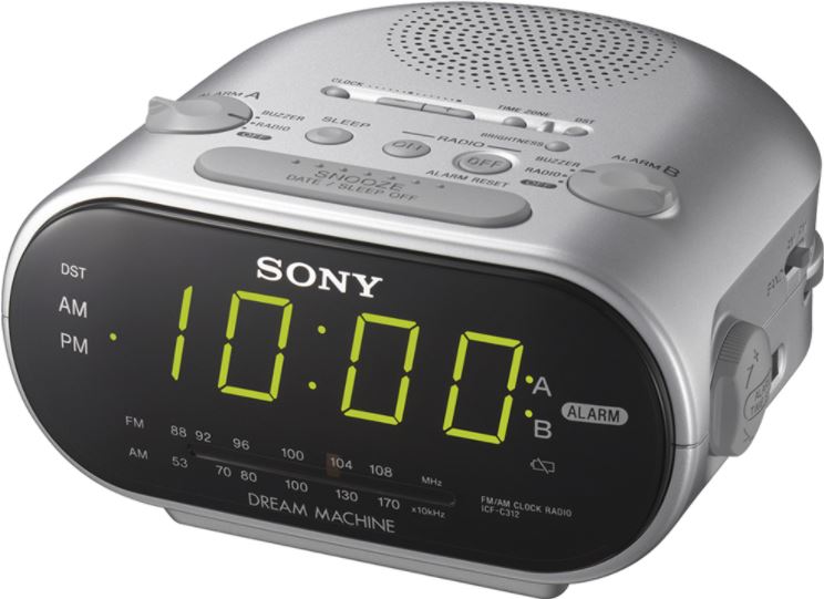 Sony FM/AM-wekkerradio met dubbel alarm