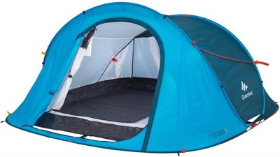 Broers en zussen Bruidegom Rechthoek Quechua Pop up tent 2 Seconds Easy 3 personen blauw tent kopen? | Archief |  Kieskeurig.be | helpt je kiezen