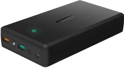 Aukey 30000mAh Quick Charge 3.0 Dual USB Powerbank PB-T11 - Black zwart
