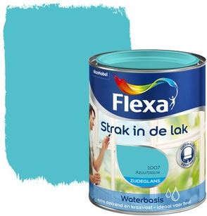 FLEXA Strak de Lak azuurblauw zijdeglans 750 ml Verf kopen? | Kieskeurig.nl helpt je kiezen