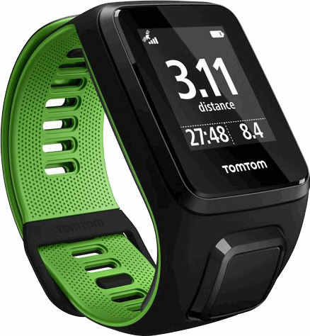 TomTom Runner 3 Cardio + Music, zwart/groen (L) zwart, groen