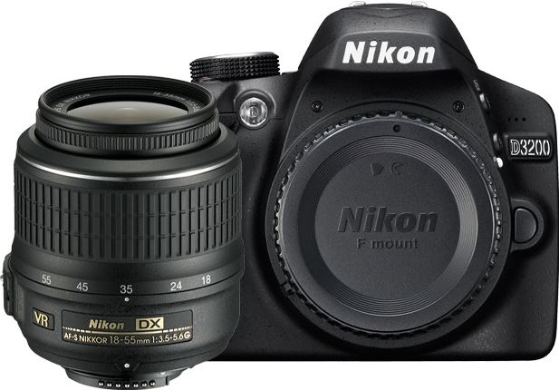 Nikon D3200 + AF-S DX NIKKOR 18-55mm zwart